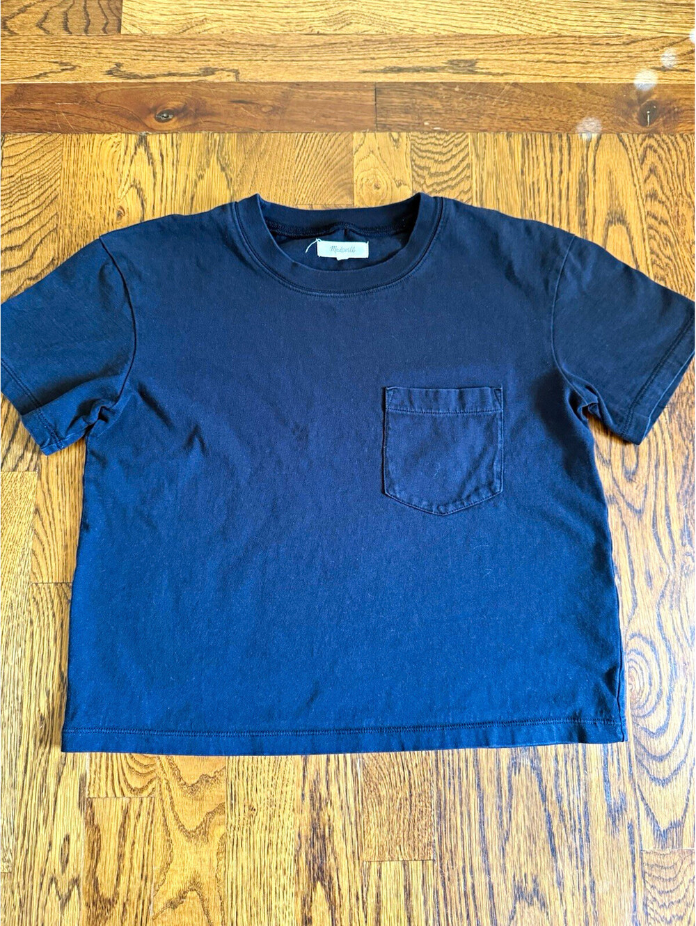 Madewell Women’s XS Black 100% Cotton Easy Crop Tee